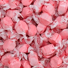 Strawberry Salt Water Taffy - Individually Wrapped Assorted Flavors - Old Fashion Saltwater Taffy Candy Bulk, by Queen City Candy Cave (1 Pound)