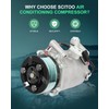 SCITOO AC Compressor Fit for Acura TSX 2.4L 2009 2010