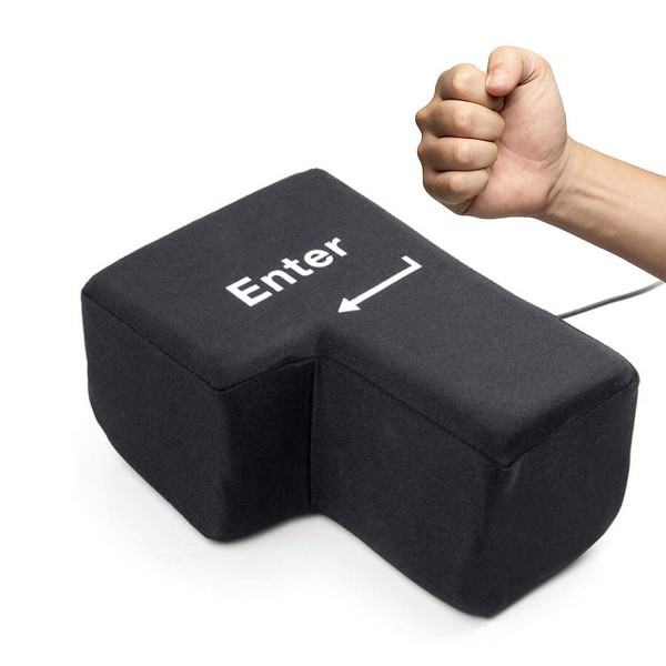 BIG ENTER Giant Stress Reliever Enter Key Pillow, Big Enter Key, PC, PC, BIG, Approx. 1,700 Times, USB Funny Goods, Large Cushion, Gift, Deca, Body Pillow, Stress Relief, Birthday Gift GSSTR TTGVKSHF