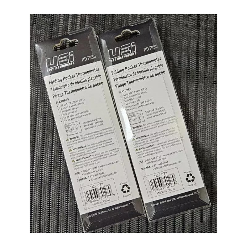 UEi 2 x UEi PDT650 Folding Probe Pocket Thermometer with