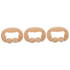 OATIPHO 3pcs Wooden Massage Roller Portable Back and Foot Massager Lightweight and Easy to Use for Neck Arm and for Home and Travel Use