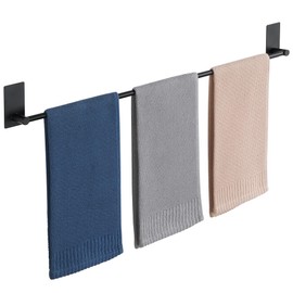 Alise Towel Racks for Bathroom, 28 Inch SUS 304 Stainless Steel Adhesive Towel Bar No Drill, Strong Adhesion Matte Black Towel Rack, Rustproof Bath Towel Holder