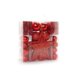 Heitmann Christmas Tree Decoration Set - Baubles, Tree Top Star, Bead Chains, Garlands - 45-Piece Christmas Decorations