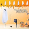 Ninonly - Decoración de Halloween, paquete de 6 luces solares