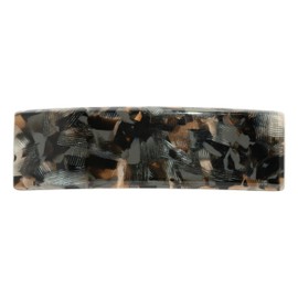 France Luxe Rectangle Barrette Pair, Pavlova Black