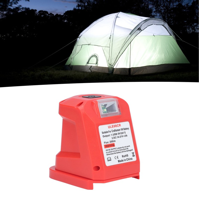 Rechargeable Spotlight Power Tool Lithium Battery Charging Lamp with USB