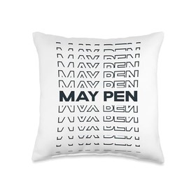 Minimalist City - Jamaica Modern May Pen Throw Pillow