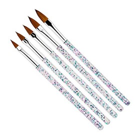 Kingsie 5 Piece Sculpted Nail Brush Cute Acrylic Nail UV Gel Nail Art Brush 11/13/15/17/19mm