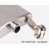 7oz Stainless Steel Hip Flask with Glitter Wrap (Gold)