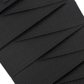 Trimming Shop 12mm Wide Flat Elastic Band, Stretchable Waistband Tape Elastic Cord for Sewing Clothing, Garments, Dressmaking, DIY Craft Projects, Black, 1 Metre