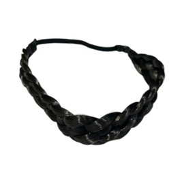 5 Strands Synthetic Hair Braided Headband Classic Chunky Wide Plaited Braids Elastic Stretch Hairpiece Women Girl Beauty accessory (Style 1, One size)