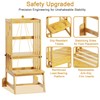 BAMBOOHOMIE Kids Kitchen Step Stool, Toddler Standing Tower Adjustable Height