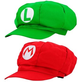 Kraja Gaming Character Hat Video Game Hats with Space to Insert Favourite Character Letter Set(Red + Green)