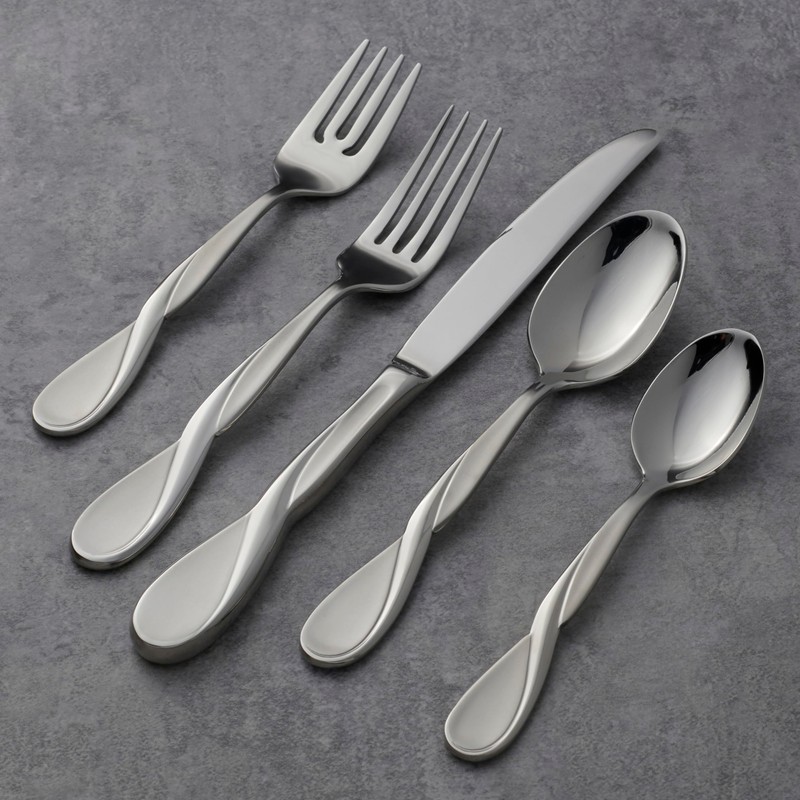 Oneida Satin Aquarius 5 Piece Fine Flatware Set, Service for