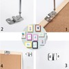 10 pieces flush-mounted concealed bracket, stainless steel furniture connector hooks,