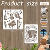 INFUNLY 6pcs Musical Instrument Stencil for Painting 11.8x11.8 Reusable Music