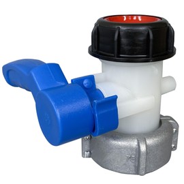 DN50 (75 mm) IBC Ball Valve Adapter, Water Tank Flap Valve, Universal Tank Accessories, Stopcock, Outlet Tap, Hose Connection, Drain Tap for Canister, Rain Butt, Container, Rainwater Tank