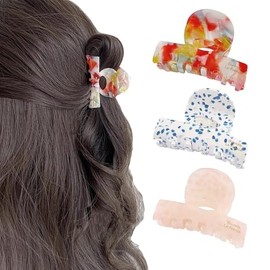 Pinzas para El Pelo para Mujer, Pinzas Pequeñas de 6 Cm para Cabello Fino Y Grueso, Fijación Fuerte, Pinzas Francesas Antideslizantes de Acetato, Acce