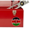 2 x 10cm/100mm Kenya Vinyl Sticker Decal Laptop Travel Luggage