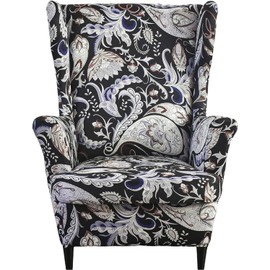 Wingback Chair Covers 2-Piece Stretch Wing Chair Cover for Armchair, Soft Spandex Fabric Washable Sofa Slipcover Living Room Bedroom Hotel Furniture Protector(Color 165)