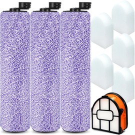 WDB1F2 Replacement Brushroll & Filte Bundle for Shark HydroVac WD101 WD201 WD100 WD200 AW201 WD200C WD201C WD101C AW261 wd160 XL 3-in-1 vacuum cleaner, compare parts WDB1, WDB2, WDFF1, WDFF2, WDB1F2