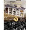 DINZI LVJ Shoe Storage Bench with Cushion, 15-Cubby Shoe Rack,