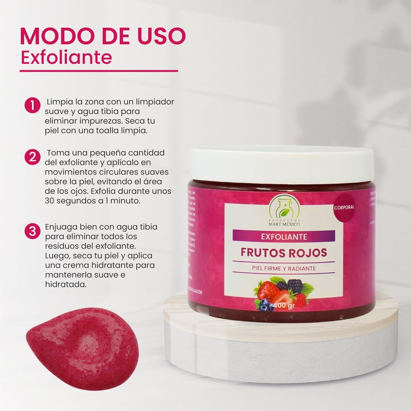 Exfoliante De Frutos Rojos Elimina Toxinas Productos Mart Mexico 400gr