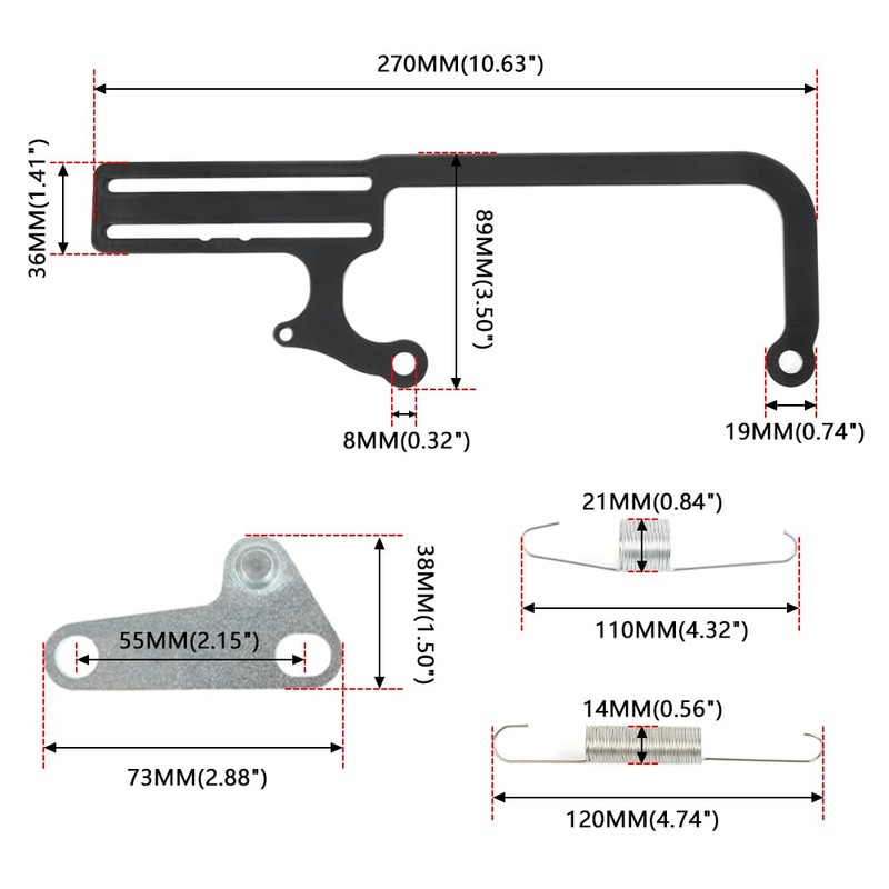 muge racing 304147 EZ-EFI Cable Mount Kit Throttle Cable Mount