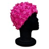 CHEX Daisy Ladies Elasticated Ruffle Flower Beaded Effect Swimming Cap