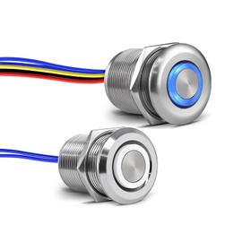 Acegoo RV 3 Way Dimmer Kit DC12V All-Aluminum 3-Way Dimming Switch for Boat Motorhome Camper Van Trailer Truck Car LED Strip Light, Multi Location On/Off/Dimming Switch, DC12-24V 6Amps (Sliver)