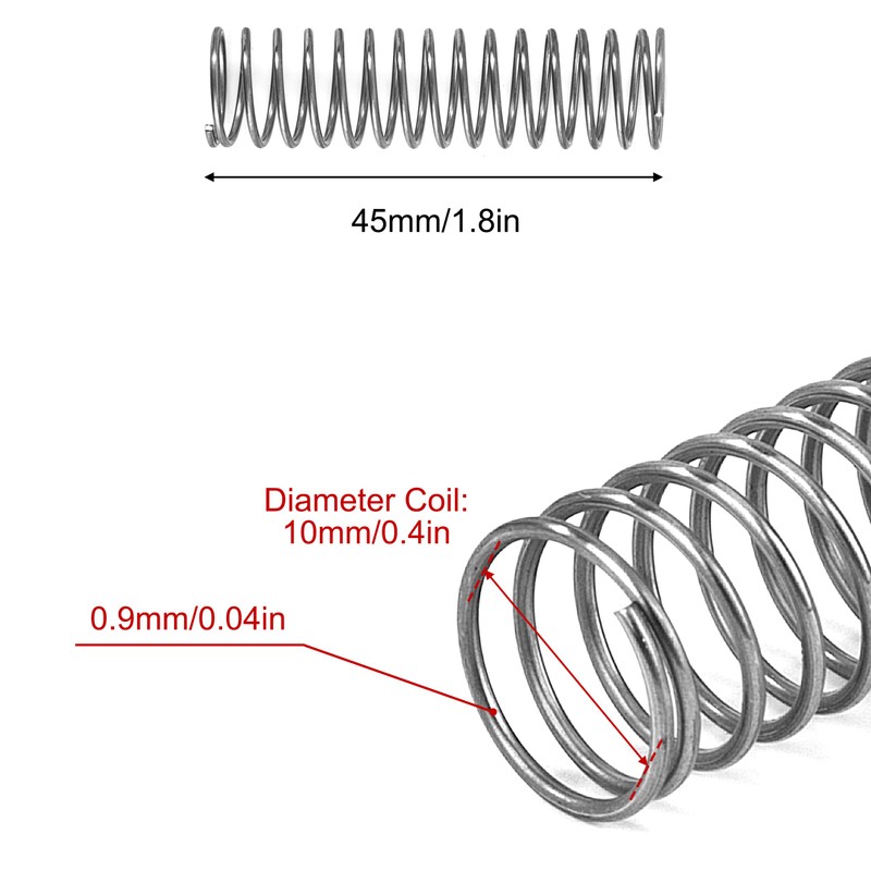 GUNGY Compression Spring Stainless Steel Spring Compression Springs 45 mm