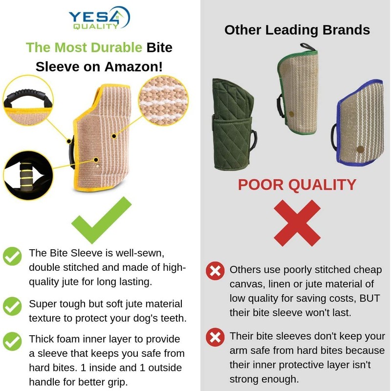 YES4QUALITY Dog Bite Sleeve, Durable Training Equipment for Medium -