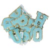 26 Pcs Iron On Letters A to Z Blue Letters