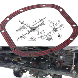 TNJPSEK F880 Rear Differential Cover Gasket Compatible with 8.8" Axle Rear End 1986-2014 Models, Steel Core with Rubber Coating, Leak-Free Performance and Long-Lasting Durability (Fits Rear Only)