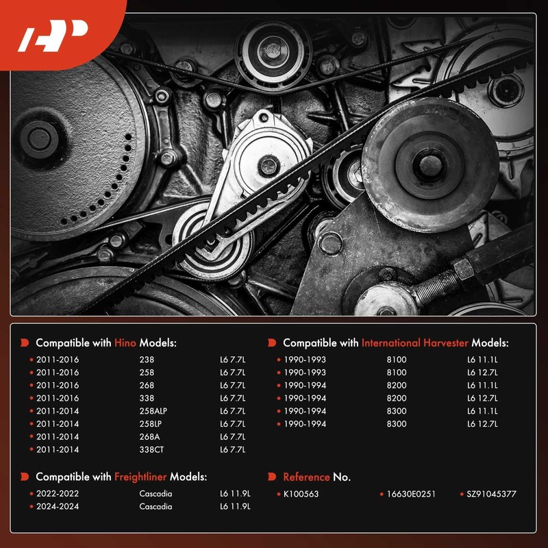 A-Premium Engine Serpentine Drive Belt Compatible with Freightliner Cascadia 2022