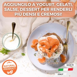 Gomma di Xantano in Polvere 250 g Solubili in Acqua, Prodotto per Celiaci Usato Come Addensante Alimentare per Alimenti Light e Prodotti Zero Calorie e Senza Glutine, Xantana