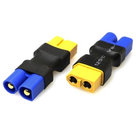 DGZZI 2PCS Male EC3 Losi to Female XT-60 No Wires Connector Adapter for LiPO Battery
