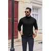 Ekouaer Mens Turtleneck Shirts Ribbed Lightweight Sweater Long Sleeve Casual