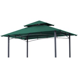 SCOCANOPY Replacement Canopy Grill BBQ Gazebo Roof Top for Gazebo Model L-GZ238PST-11 Only,Forest Green