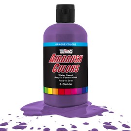 U.S. Art Supply Opaque Deep Purple Acrylic Special Effects Airbrush Paint - 8oz Ready to Spray Air Brush Paint for Nails, Models, Fabric - Water-Based Air Brush Painting