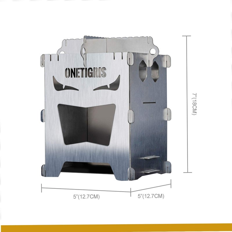 OneTigris ROCUBOID Wood Stove EVIL EYES Version, Weighs 580g