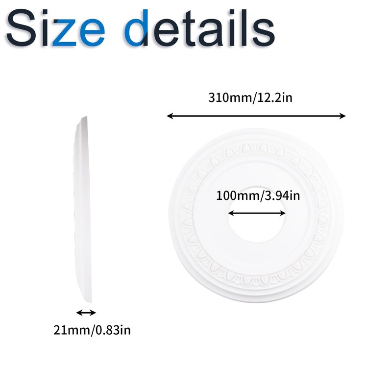 INCREWAY 1Pack 3D Modeling Ceiling Medallion Lighting Medallion Ceiling Cover