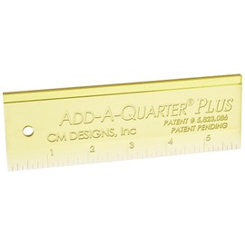CM Designs Ruler 6" Add-A-Quarter Plus, 6"