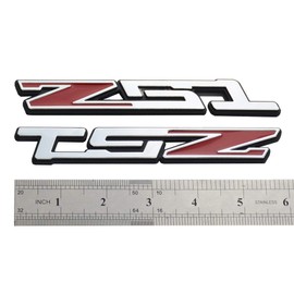2Pcs Z51 Emblem Badge 3D Nameplate Letter Replacement For C5 C6 C7 Corvette (Chrome/Red)