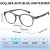 Dollger Women's Fashionable TR90 Frame Blue Light Glasses with AC