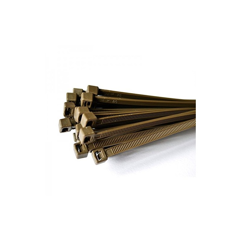 100 x Brown Cable Ties - 100mm x 2.5mm (Zip