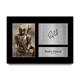 HWC Trading A4 Pedro Pascal The Mandalorian Gifts Printed Signed Autograph Picture for TV Show Fans