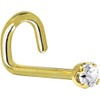 Body Candy Solid 14k Yellow Gold 2mm Clear Cubic Zirconia