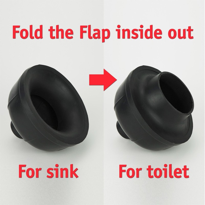 SteadMax Heavy Duty Toilet Plunger, Commercial Grade Double Thrust Force