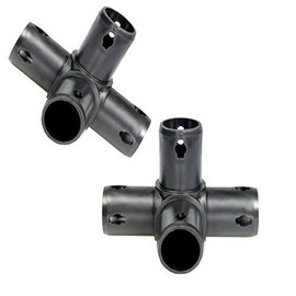 Moveandstic Set of 2 Space Coupling 4-Arm Black - Coupling 4 Arms Space